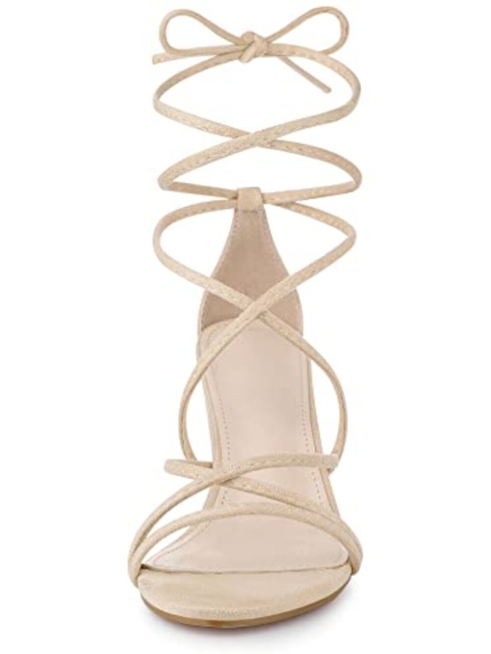 Perphy Women's Strappy Chunky Heel Lace-Up Sandals